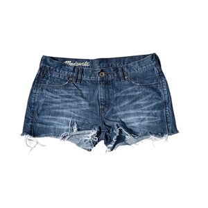 Madewell Blue Jean Shorts Distressed Cut-Off Style Size 27